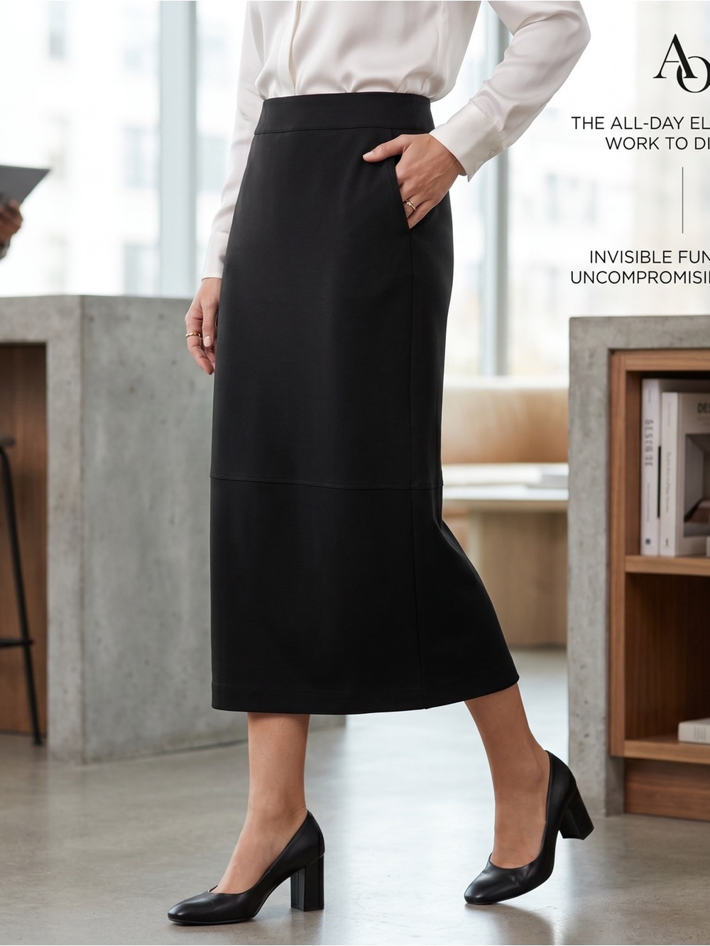 Geoffrey Beene Sport black maxi skirt